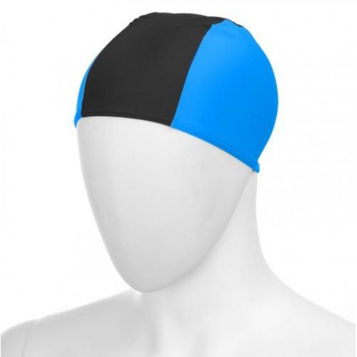 Шапочка для плавания 3242 черно-голубой